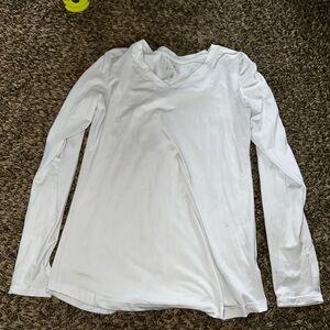Danskin Classic White Long Sleeve Tee